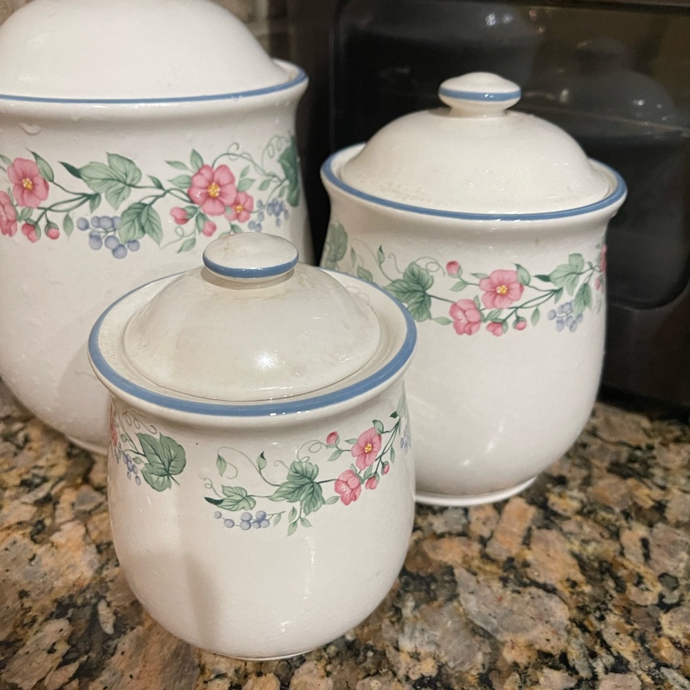 Floral Ceramic Canister Set